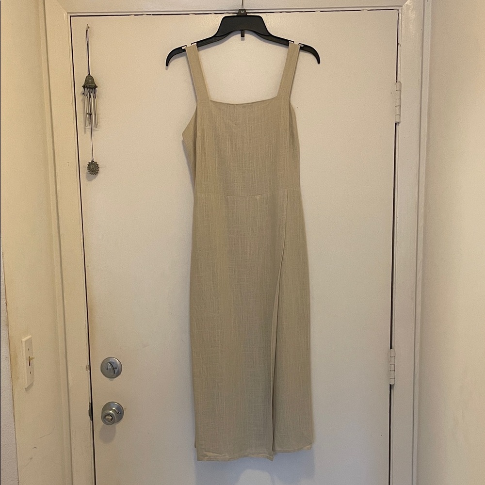 Nine West Beige Midi Dress